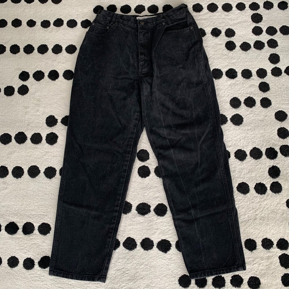 Vintage Cherokee Mom Jeans Women's 8P Faded Black High Rise Relaxed Fit 90s Boho